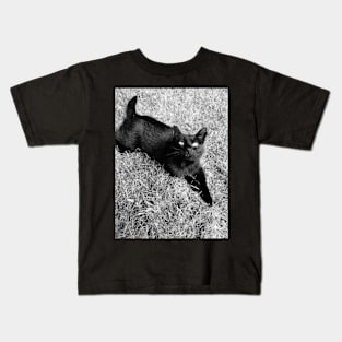 Black cat Kids T-Shirt